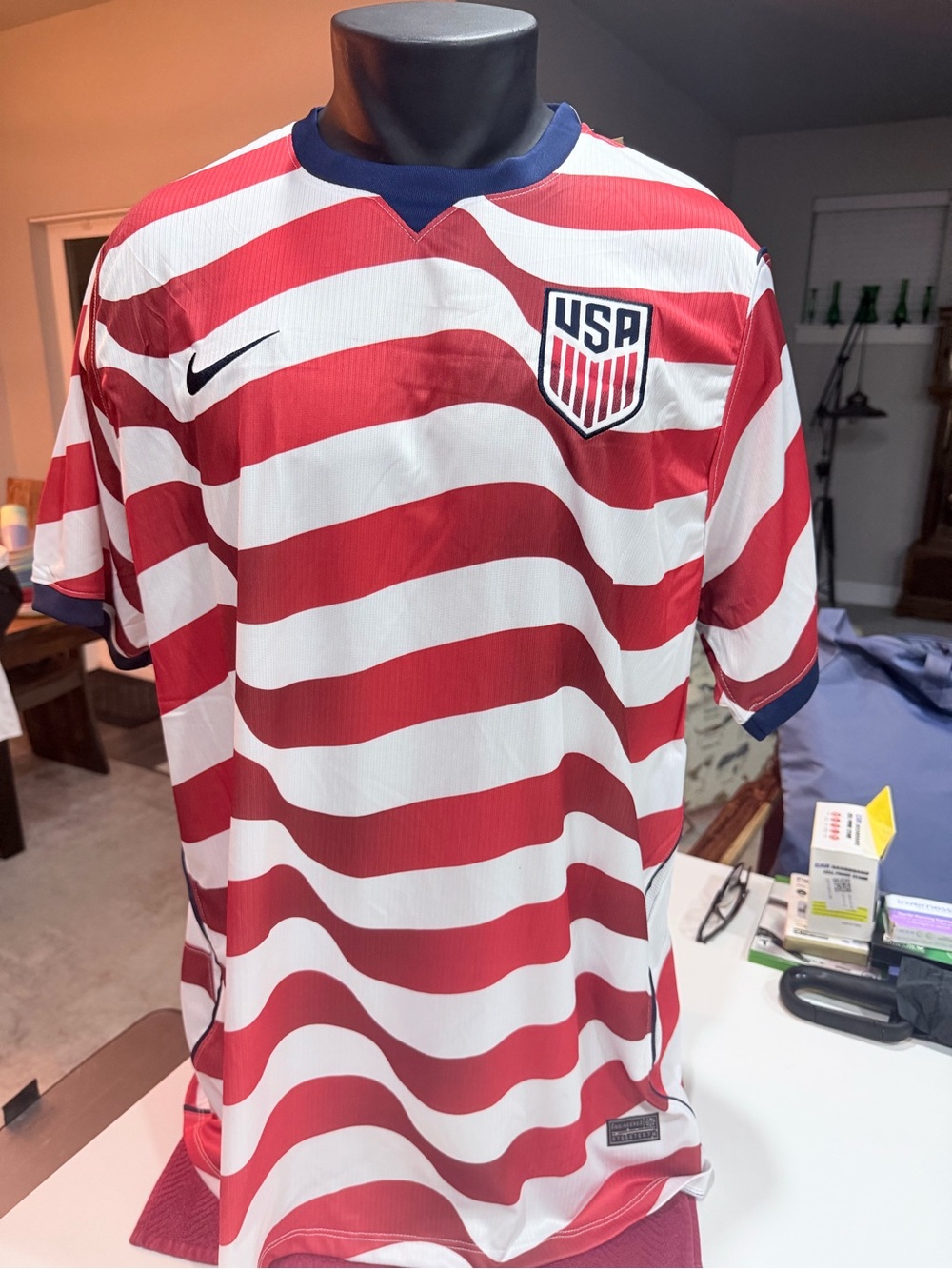 Source Unknown - USA Red & White Soccer Jersey